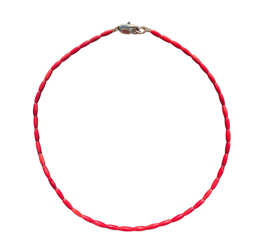 Red coral necklace